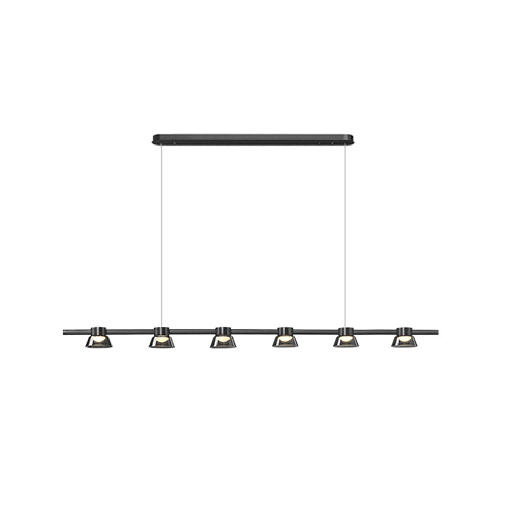 Evette Modern Linear Metal Pendant Light,Black - Lumpaz