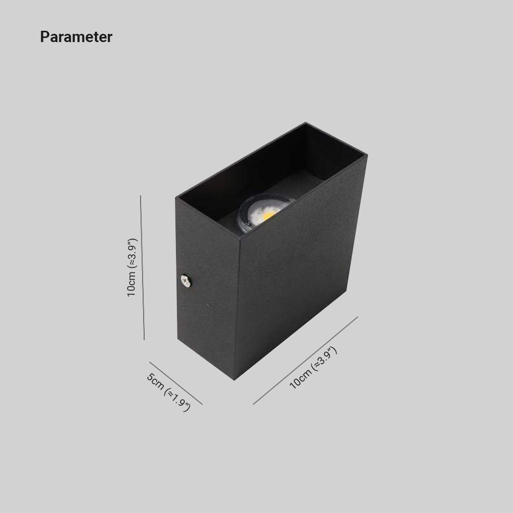 Orr Modern Adjustable Square Outdoor Wall Lamp LED, Black/White - Lumpaz