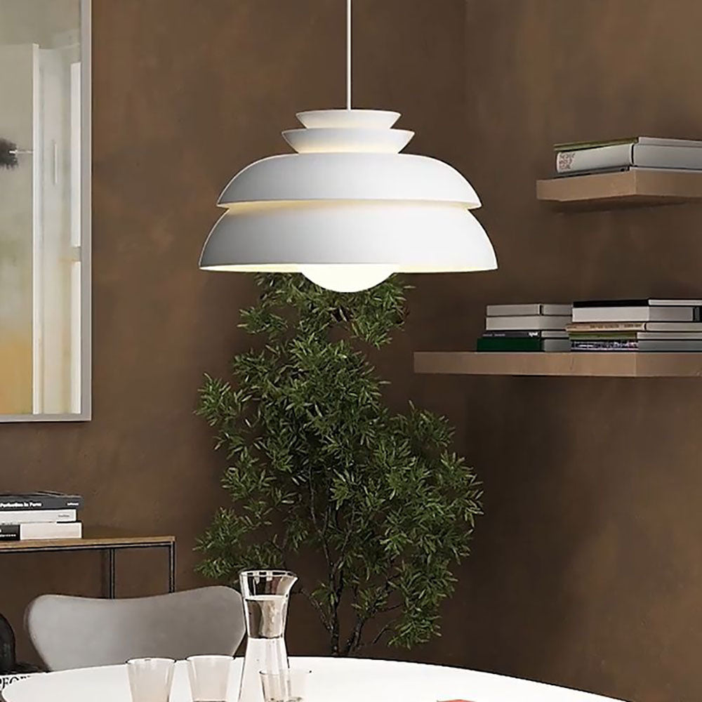 Morandi Modern White Pendant Light, Metal - Lumpaz