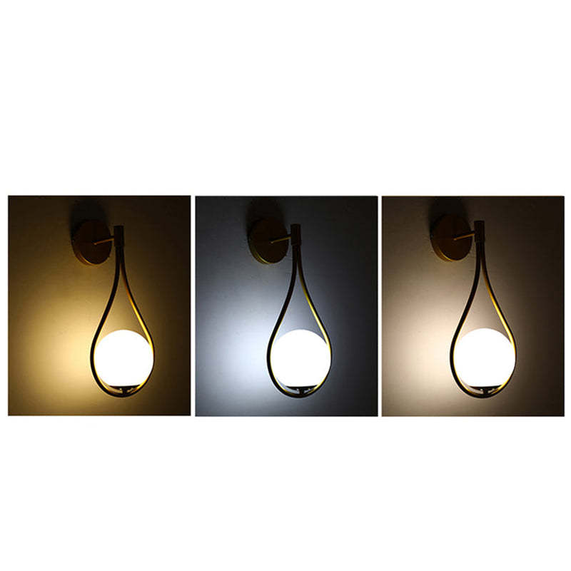 Valentina Nordic Creative Minimalist Water Drop Glass Gold Wall Lamp - Lumpaz