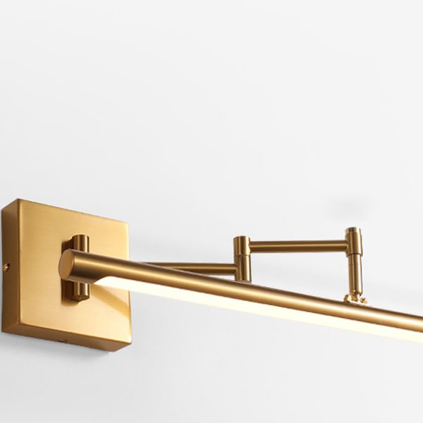 Edge Modern Adjustable Mirror Front Vanity Metal Acrylic LED Wall Lamp - Lumpaz