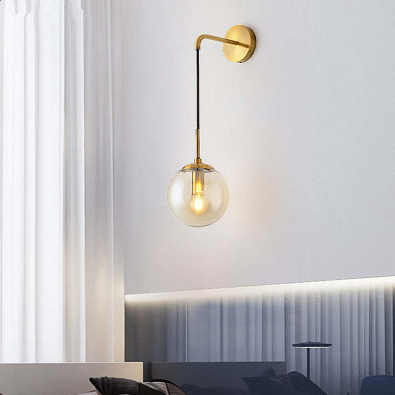 Valentina Modern LED Wall Reading Lamp Single Head, Black/Gold - Lumpaz