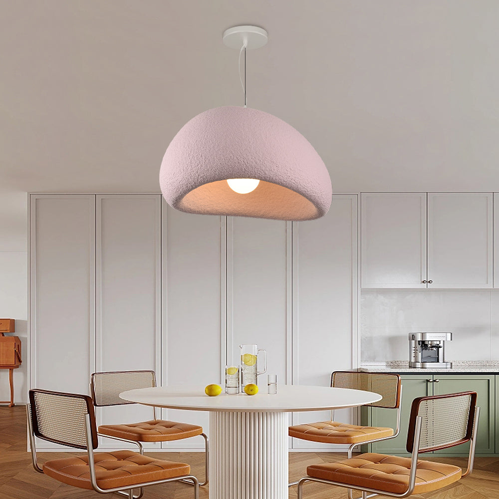 Byers Wabi-Sabi Spherical Cloud Pendant Light, Gray/White/Pink/Blue - Lumpaz