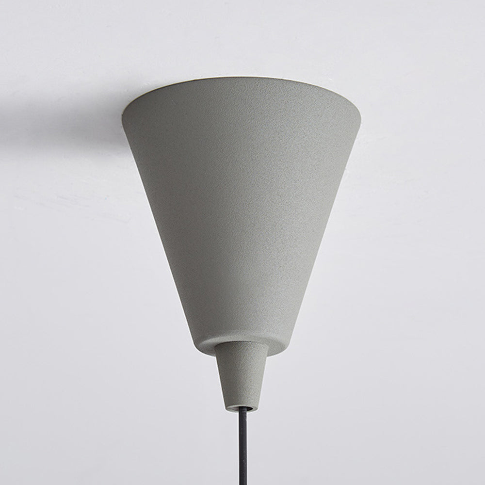 Carins Minimalist Cone Metal Pendant Light, Gray - Lumpaz