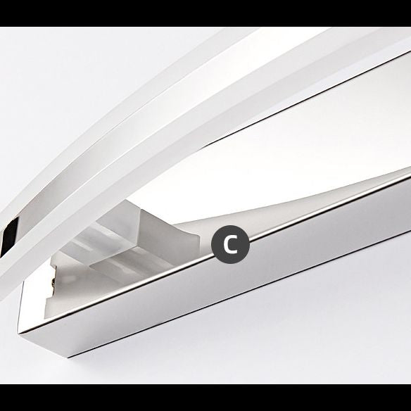 Leigh Minimalist  Vanity Wall Lamp, Chrome, Bedroom/Bathroom - Lumpaz