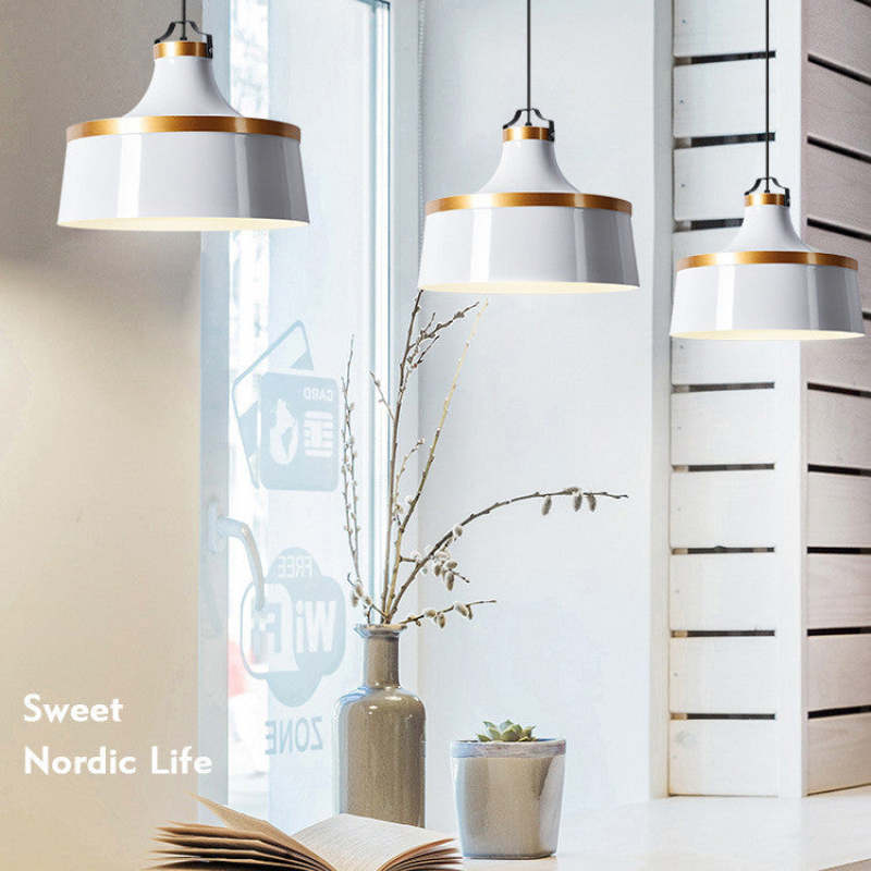 Morandi Modern Colorful Single Pendant Light, Metal Shade - Lumpaz