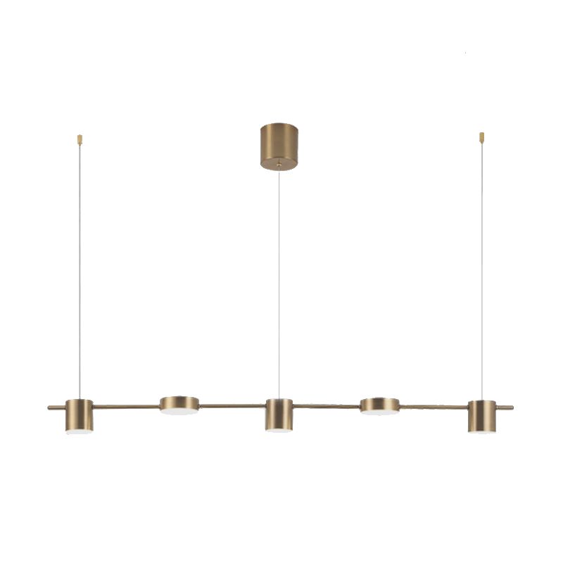 Leigh Metal Simple Linear Pendant Light, Black/Gold, 3/5Heads - Lumpaz