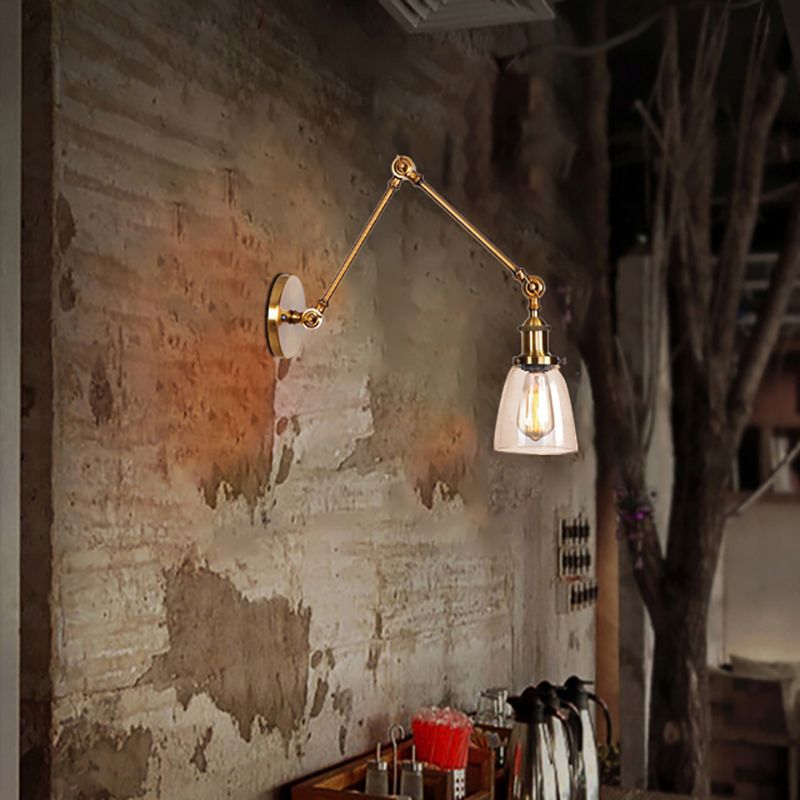 Alessio Wall Lamp Tapered, Modern, Glass/Metal Adjustable, 4 Color, Living Room - Lumpaz