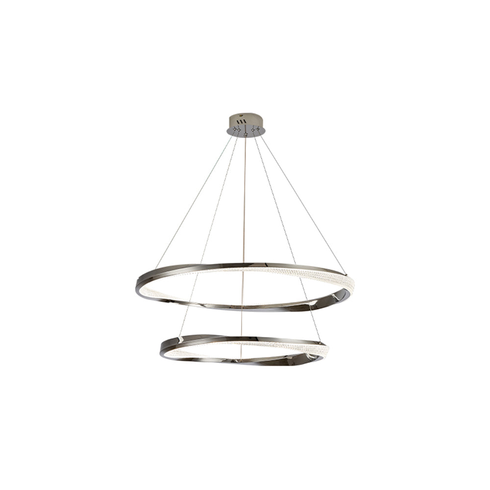Arisha Minimalist  Ring Spiral Shape Metal Pendant Light,Gold - Lumpaz