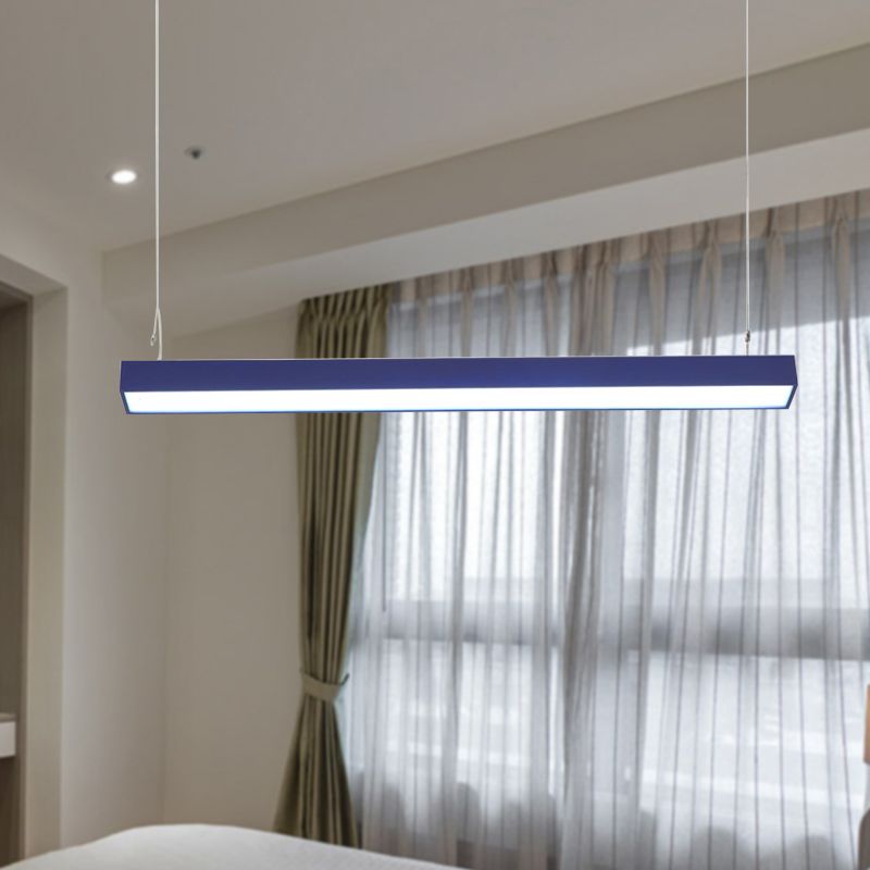 Edge Office Linear Minimalist Rectangular Pendant Light - Lumpaz
