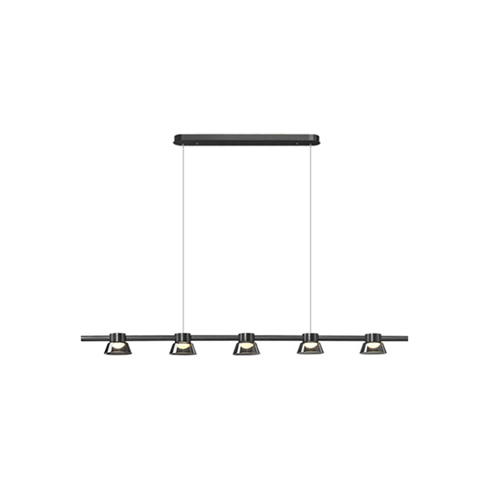 Evette Modern Linear Metal Pendant Light,Black - Lumpaz