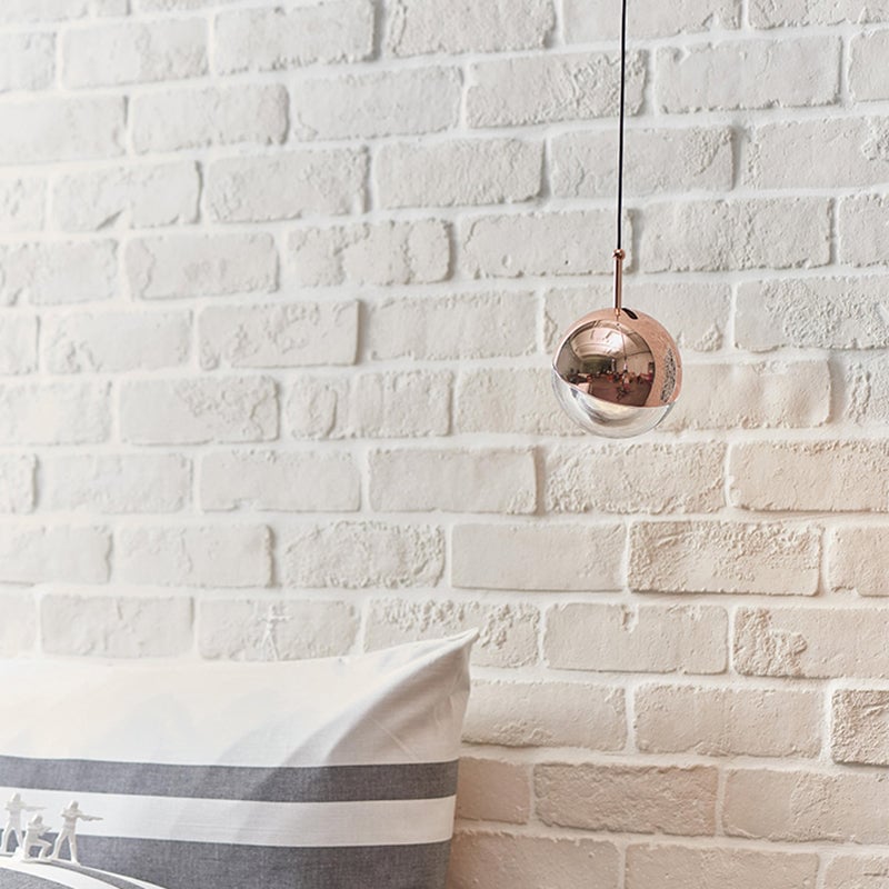 Valentina Modern Ball Metal/Glass Pendant Light, Gold/Rose Gold - Lumpaz