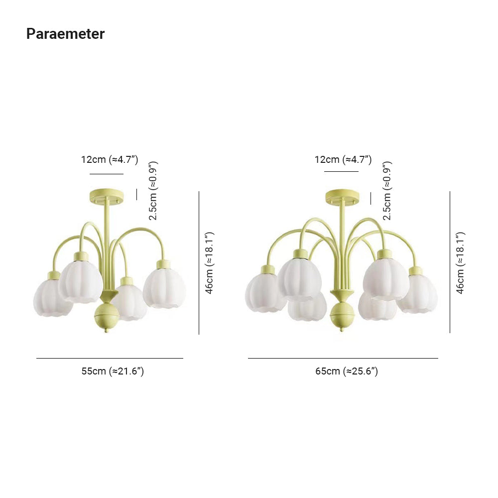 Lily Modern Pumpkin Metal Pendant Light,Green - Lumpaz