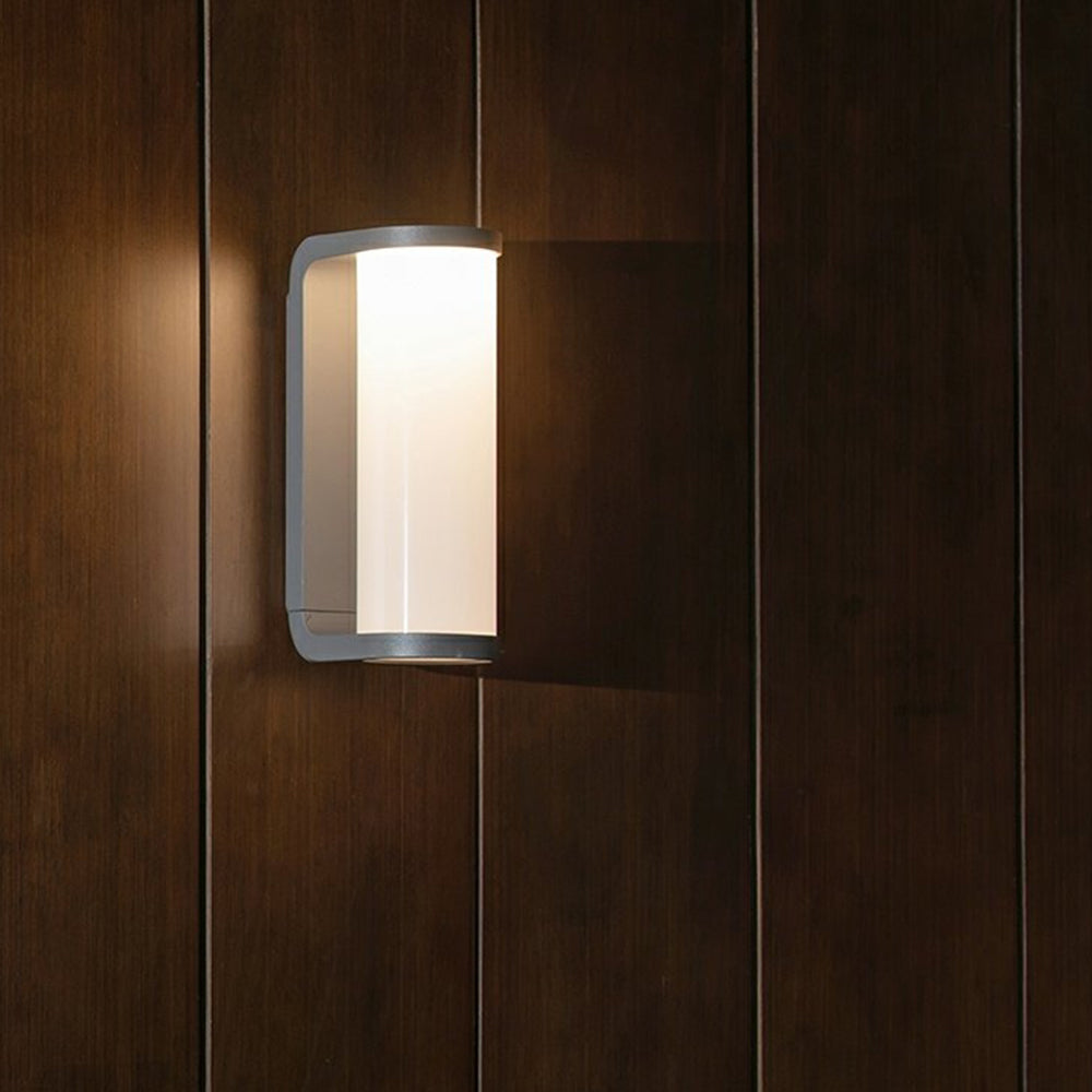 Orr Mondern Cylindrical Metal Outdoor Wall Lamp, Black - Lumpaz