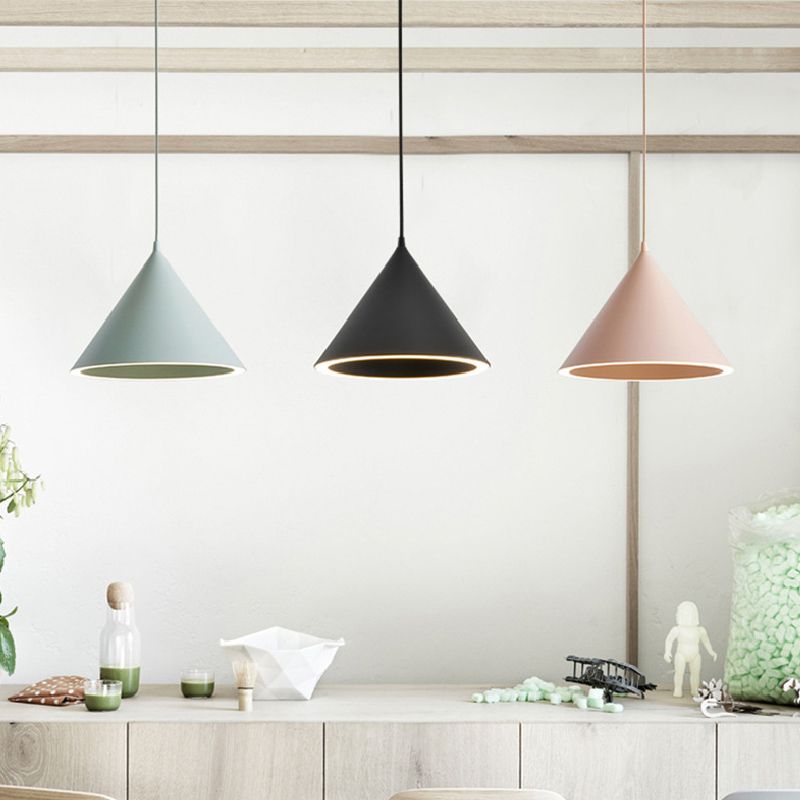 Morandi Funnel-Shape LED Pendant Light for Living Room - Lumpaz
