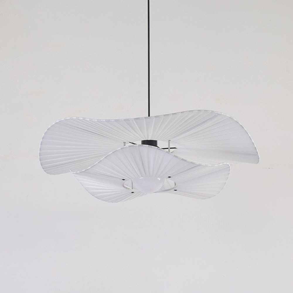 Renée Modern Nordic Cloth/Metal Shell Pendant Light, White - Lumpaz