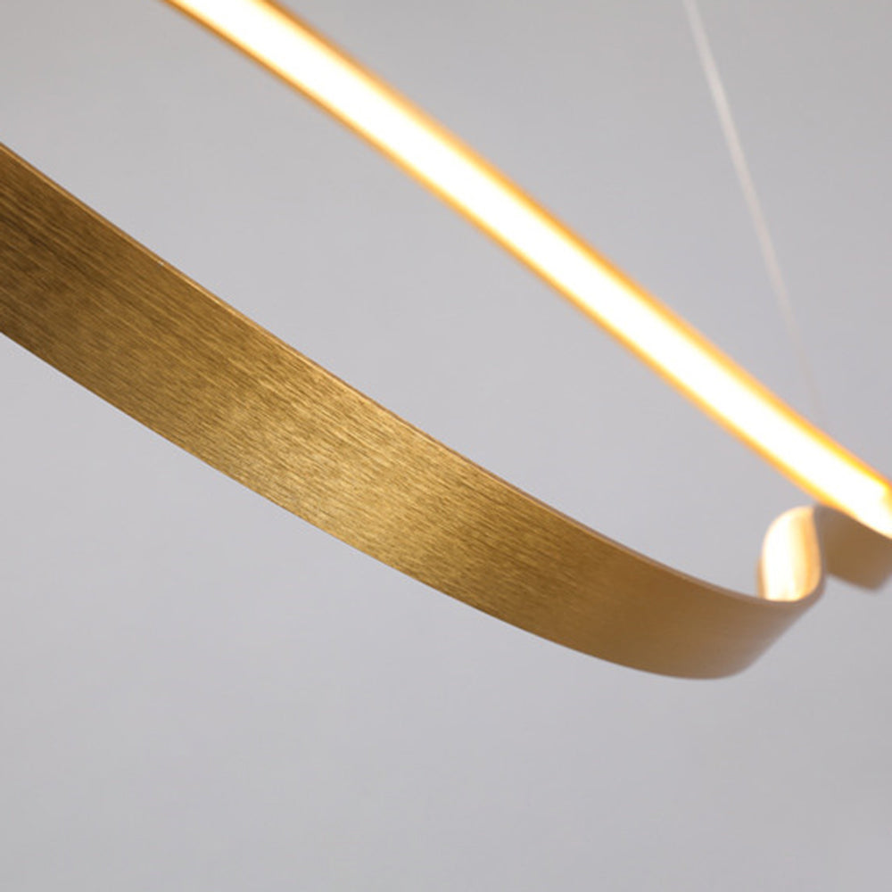 Edge Wave Pendant Light, Gold, 31.5"/39.3"/47.2" - Lumpaz