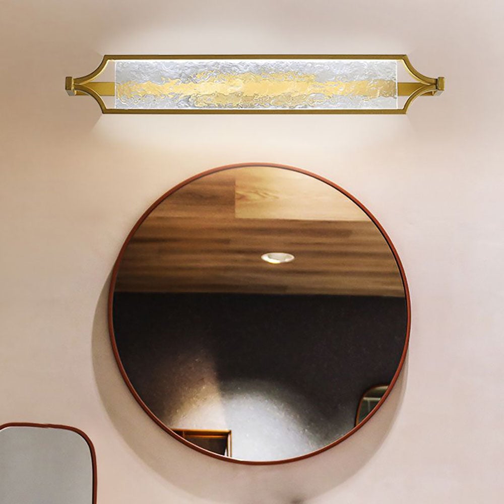 Leigh Wall Lamp Modern LED Mirror Front Vanity, White/Gold, Dining Room - Lumpaz