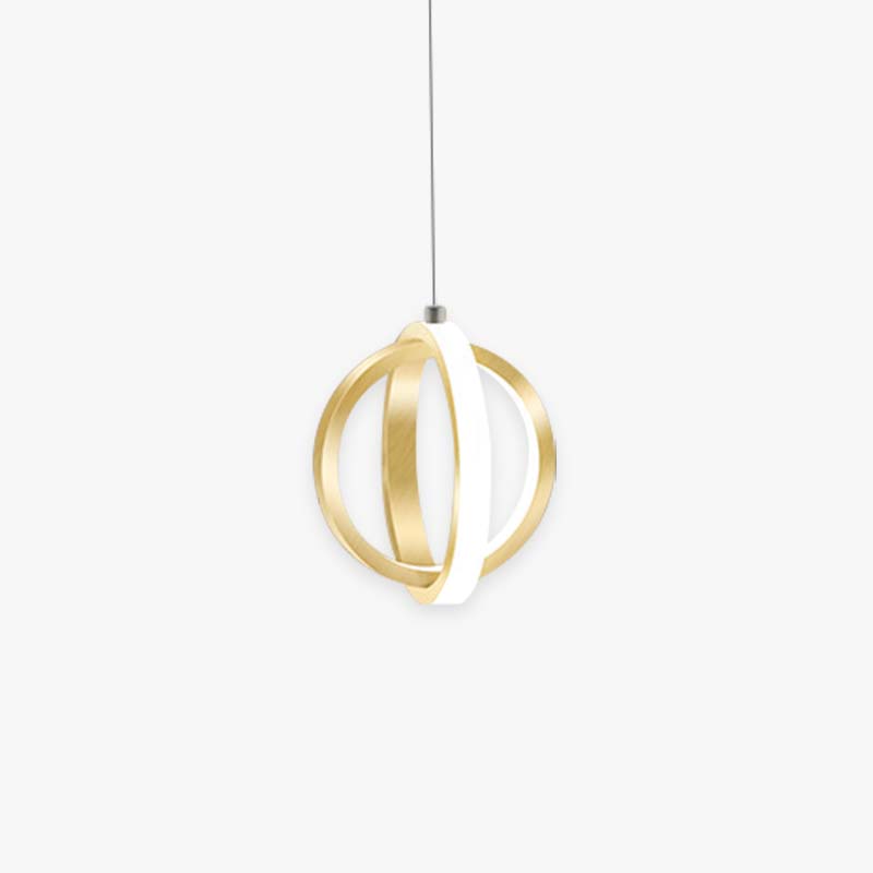 Lynch Pendant Light Spherical Modern, Metal, Black/Gold, Kitchen - Lumpaz