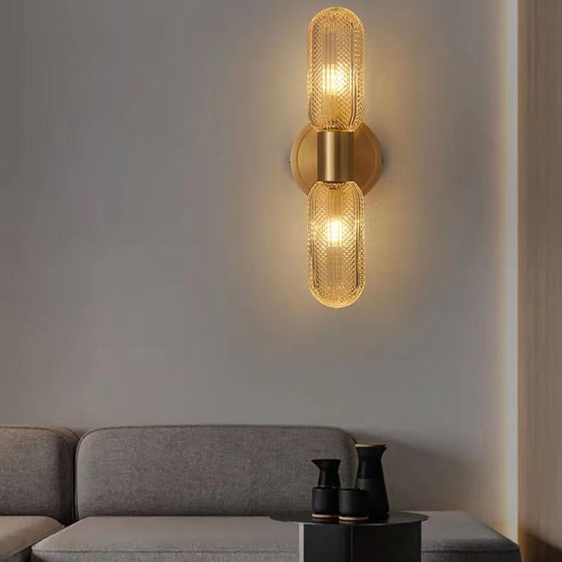 Hailie Luxury Globe Glass Vanity Wall Lamp, 2 Light, Bedroom - Lumpaz