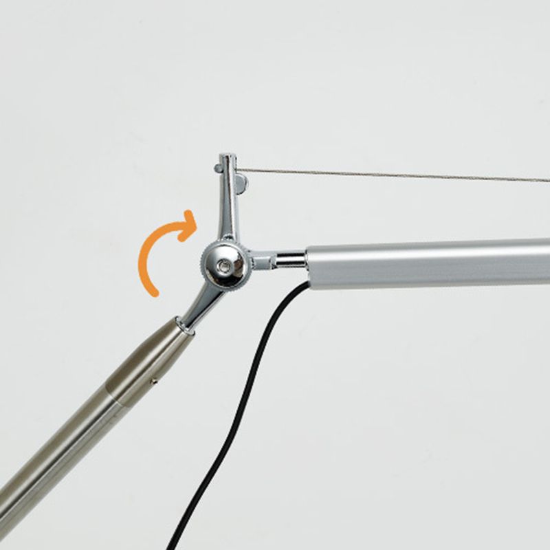 Brady Wall Lamp Dome Modern, Metal Adjustable, Silver, Living Room - Lumpaz