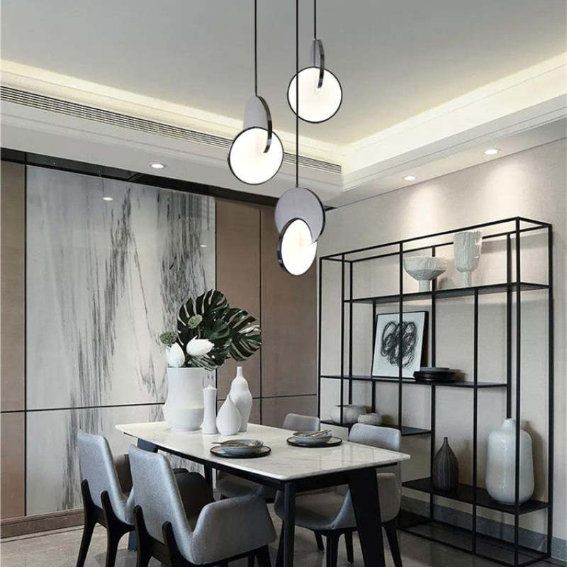 Welsh Pendant Light, Disc, Gold/Silver - Lumpaz