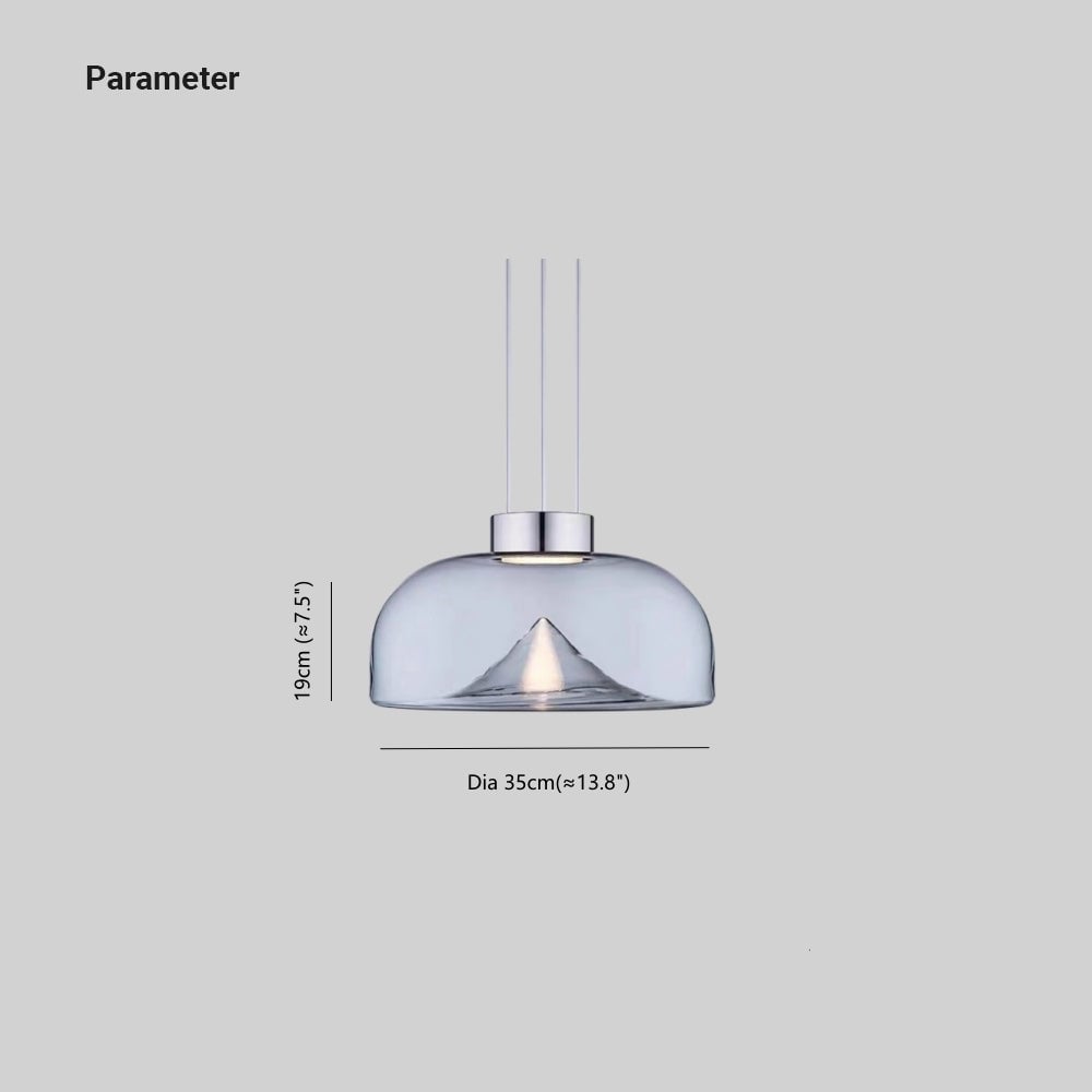 Herbert Modern Mountain Glass Pendant Light - Lumpaz