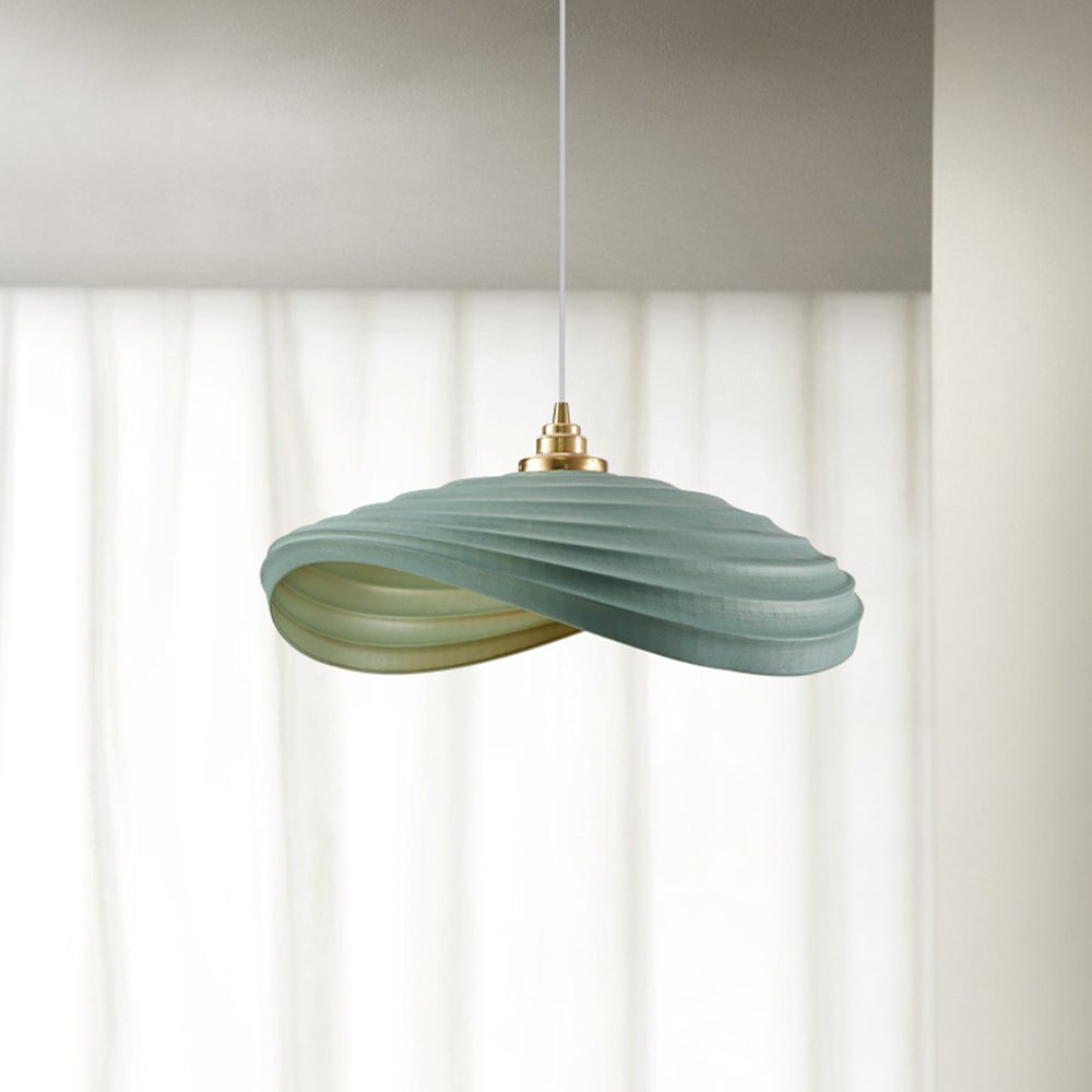 Renée Wabi-Sabi Minimalisme Ripple Pendant Light, Resin&Metal - Lumpaz