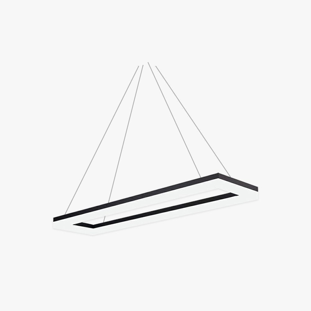 Bouvet Nordic Rectangular Led Pendant Light, Black/White, Acrylic - Lumpaz