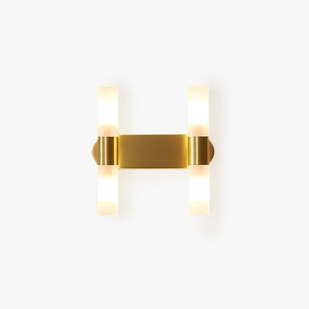 Leigh Modern Cylindrical Metal Led Wall Lamp, Gold - Lumpaz