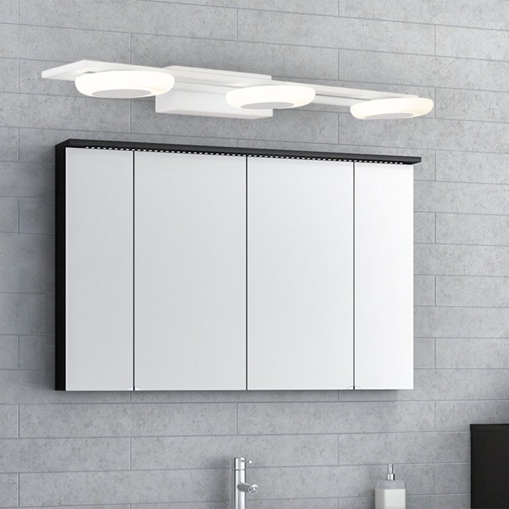 Leigh Modern Square Metal/Acrylic Wall Lamp, White, Bathroom - Lumpaz