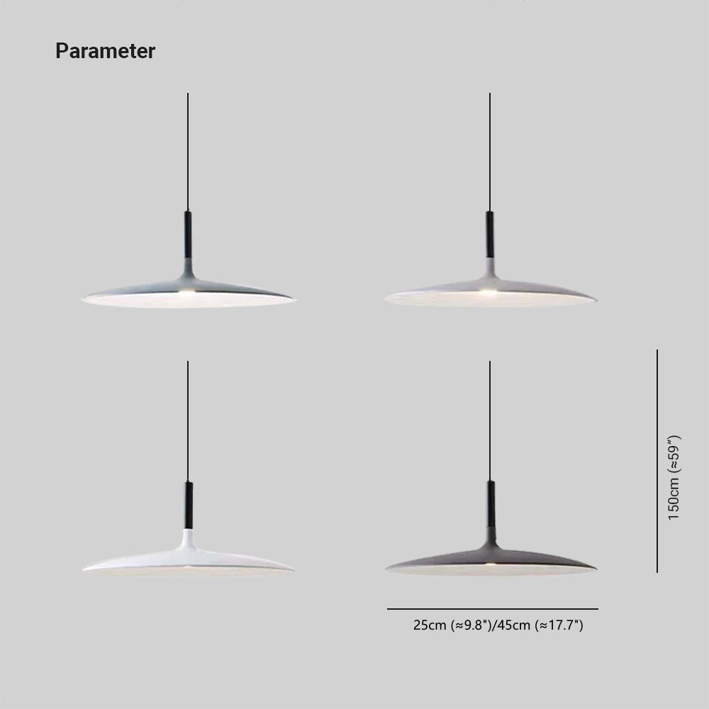 Morandi Pendant Light Pan, Plate Shape, Industrial - Lumpaz