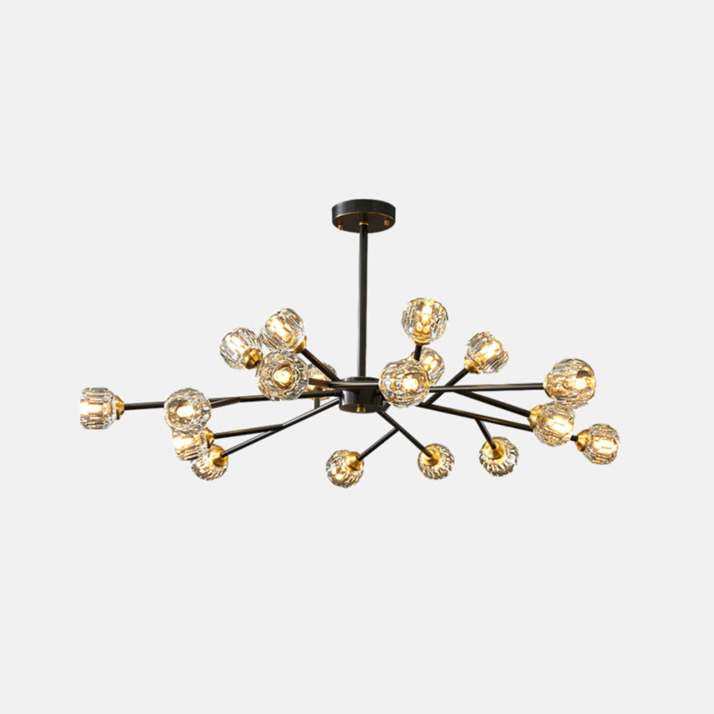 Valentina Modern Blown Metal Pendant Light, Gold - Lumpaz