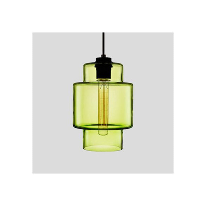 Zaid Modern Art Deco LED Cylindrical Metal/Glass Pendant Light - Lumpaz