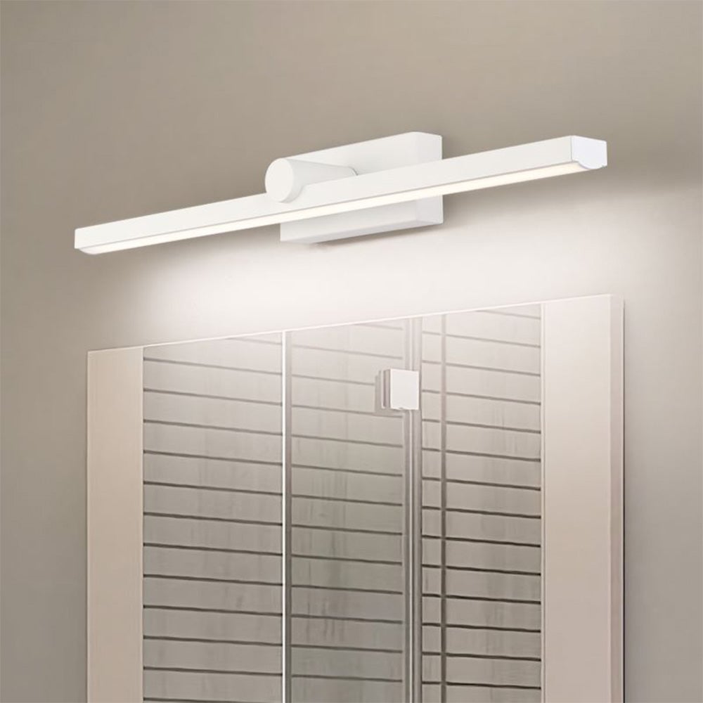 Leigh Nordic LinearMetal Mirror Front Vanity Wall Lamp, White - Lumpaz