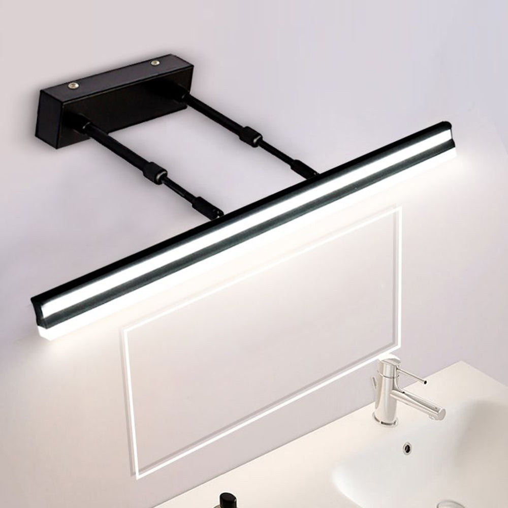 Edge Industrial Linear Metal/Acrylic Wall Lamp, Black - Lumpaz