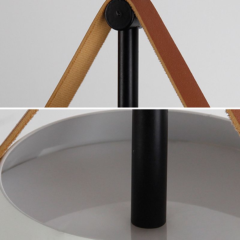 Morandi Modern Frisbee Shaped Metal Pendant Light, Black/White - Lumpaz