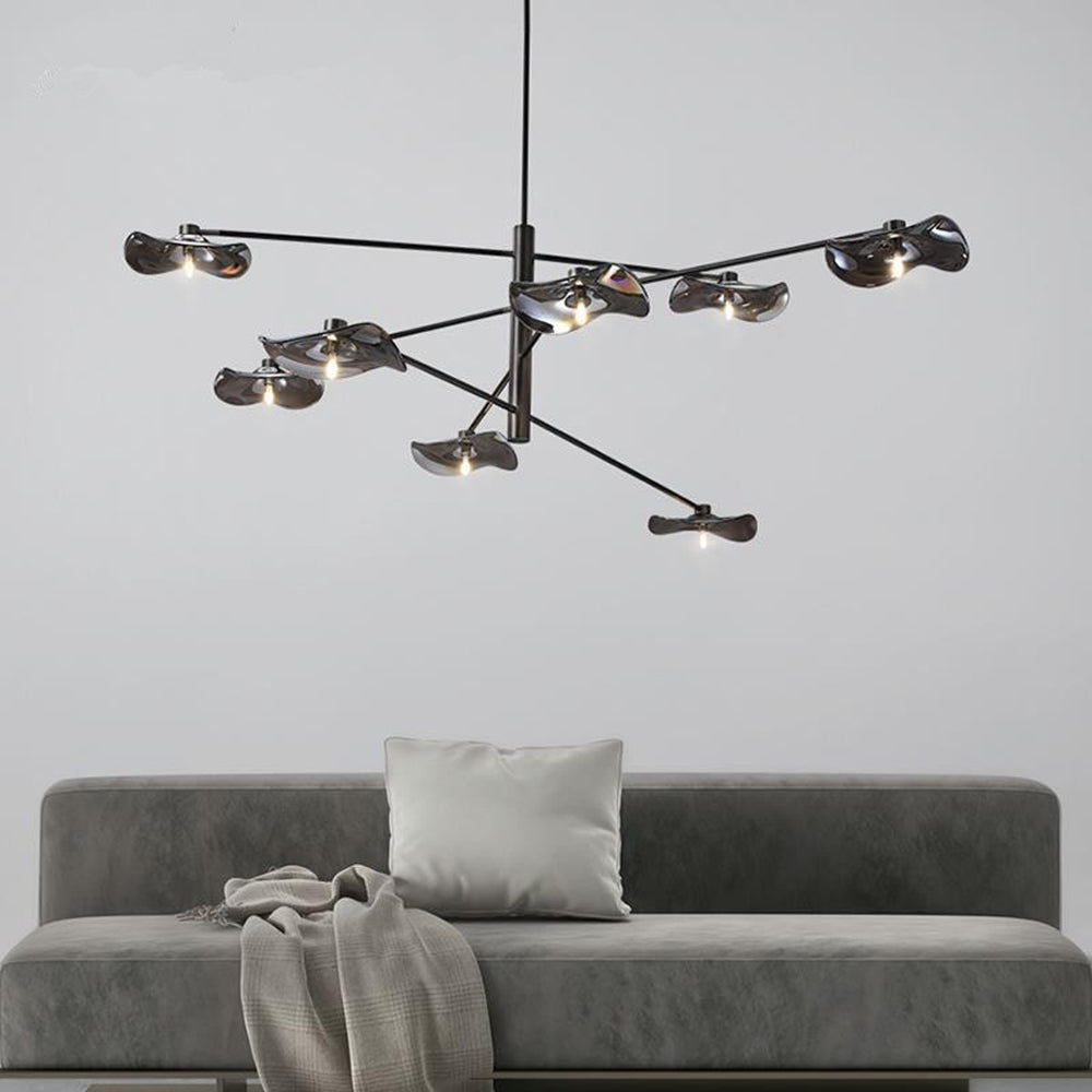 Carins Modern Branch Metal Pendant Light, Clear/Multicolor - Lumpaz
