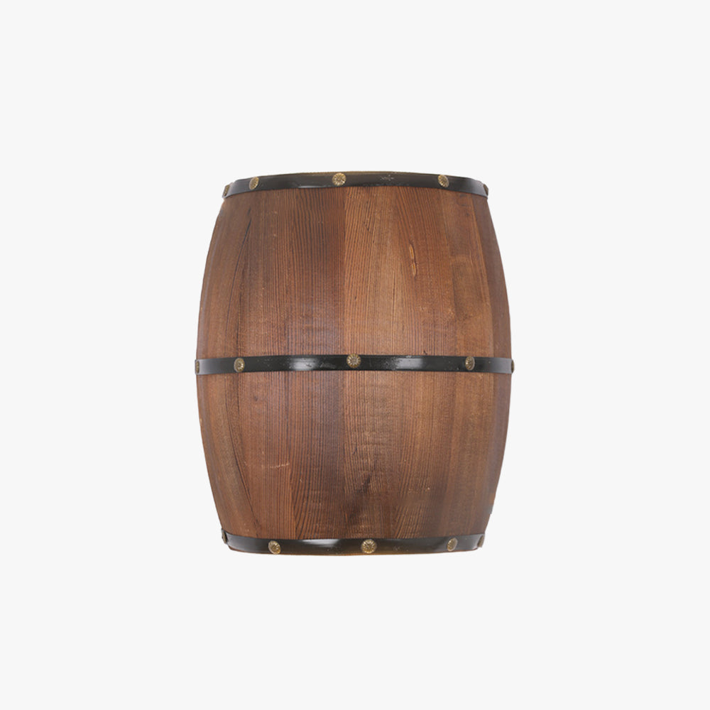 Alessio Wall Lamp Retro Creative Barrel Wooden, Dining Room - Lumpaz