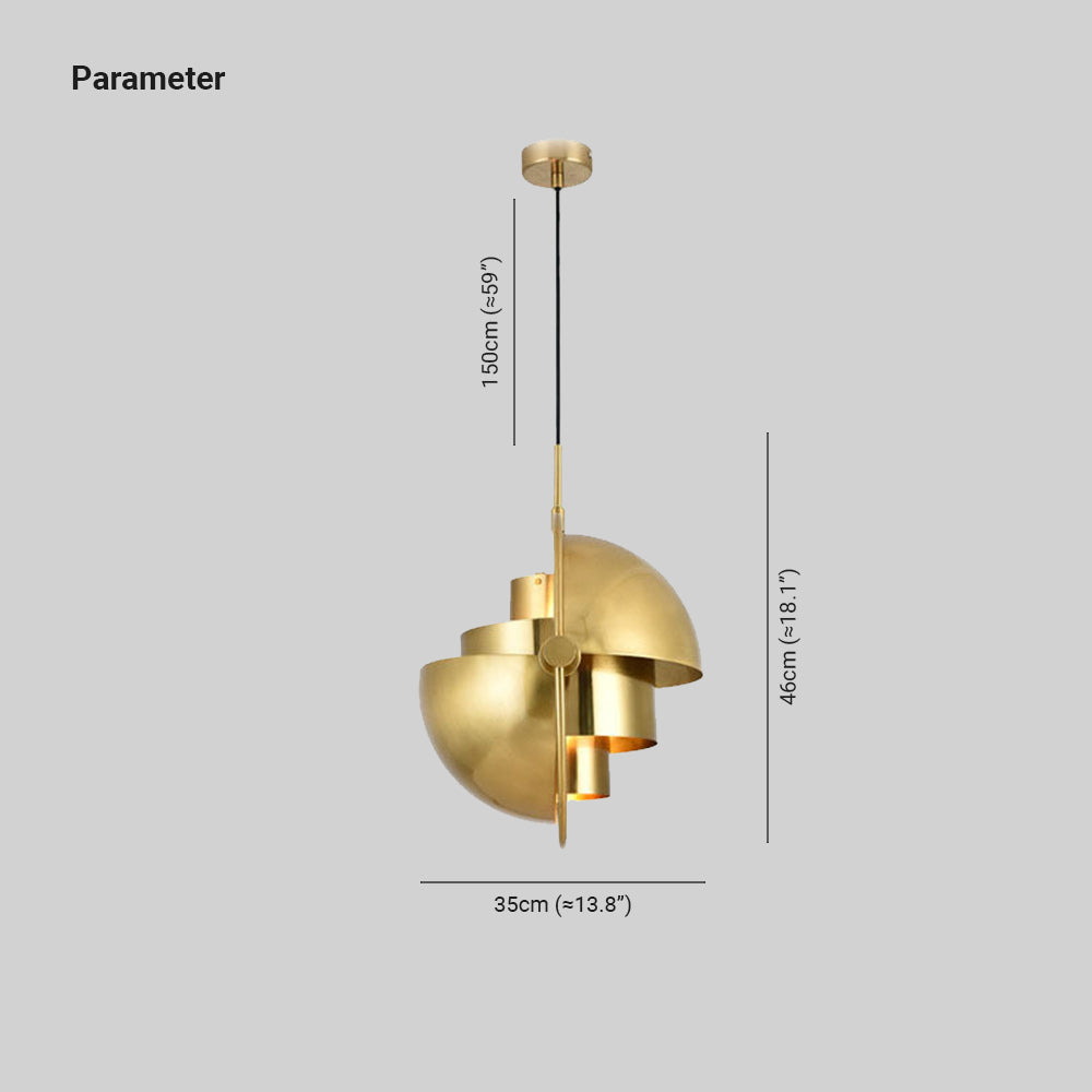 Modern Geometric Metal Pendant Light, Kitchen Island - Lumpaz