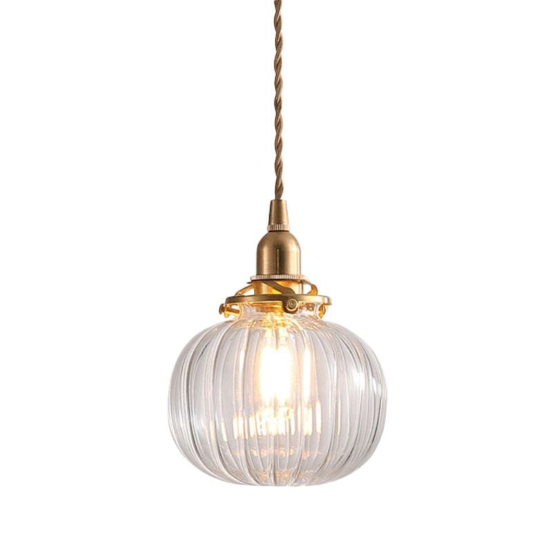 Valentina Pendant Light Globe Vintage, Glass, Clear/Green/Blue, Indoor - Lumpaz