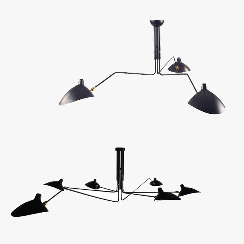 Schmitt Pendant Light Industry, Metal, Black, Study Room - Lumpaz