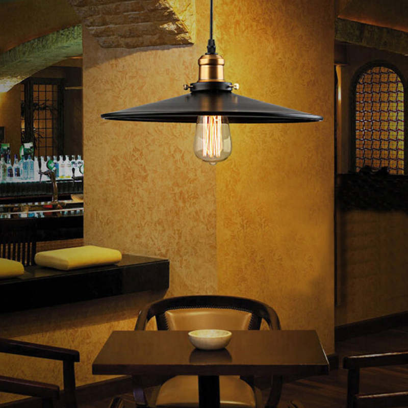 Alessio Modern Industrial Pot Metal Pendant Light, Black - Lumpaz