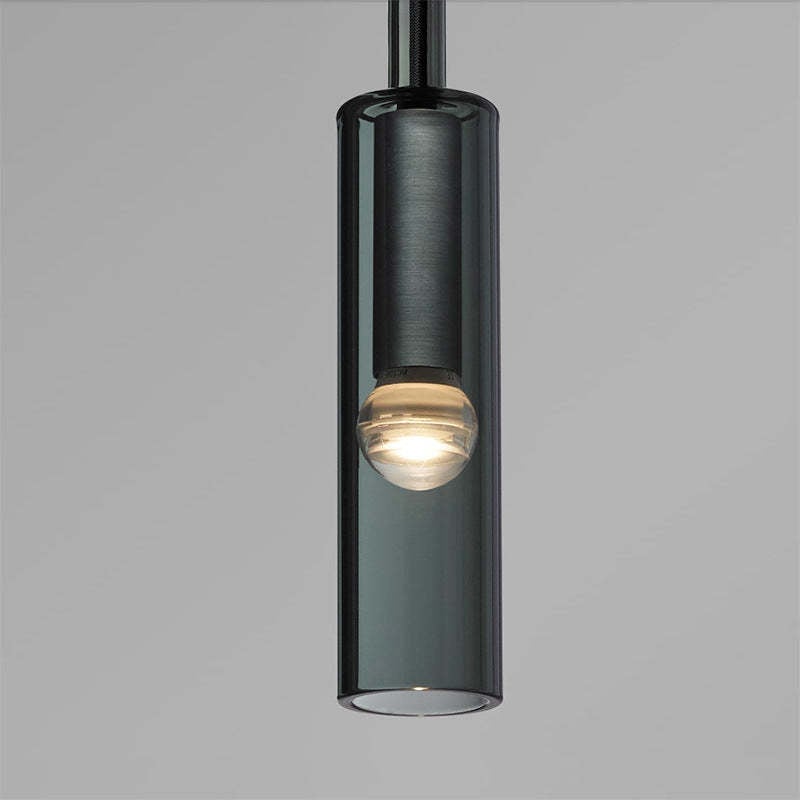 Sanna Modern Glass/Metal Pendant light/Wall Lamp, Black - Lumpaz