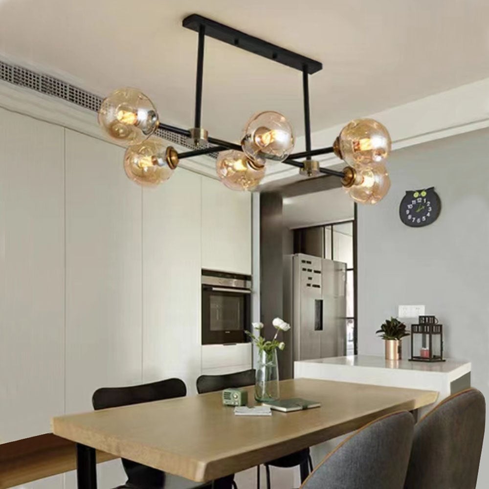 Valentina Decorative LED Glass Bubble Pendant Light, Amber - Lumpaz