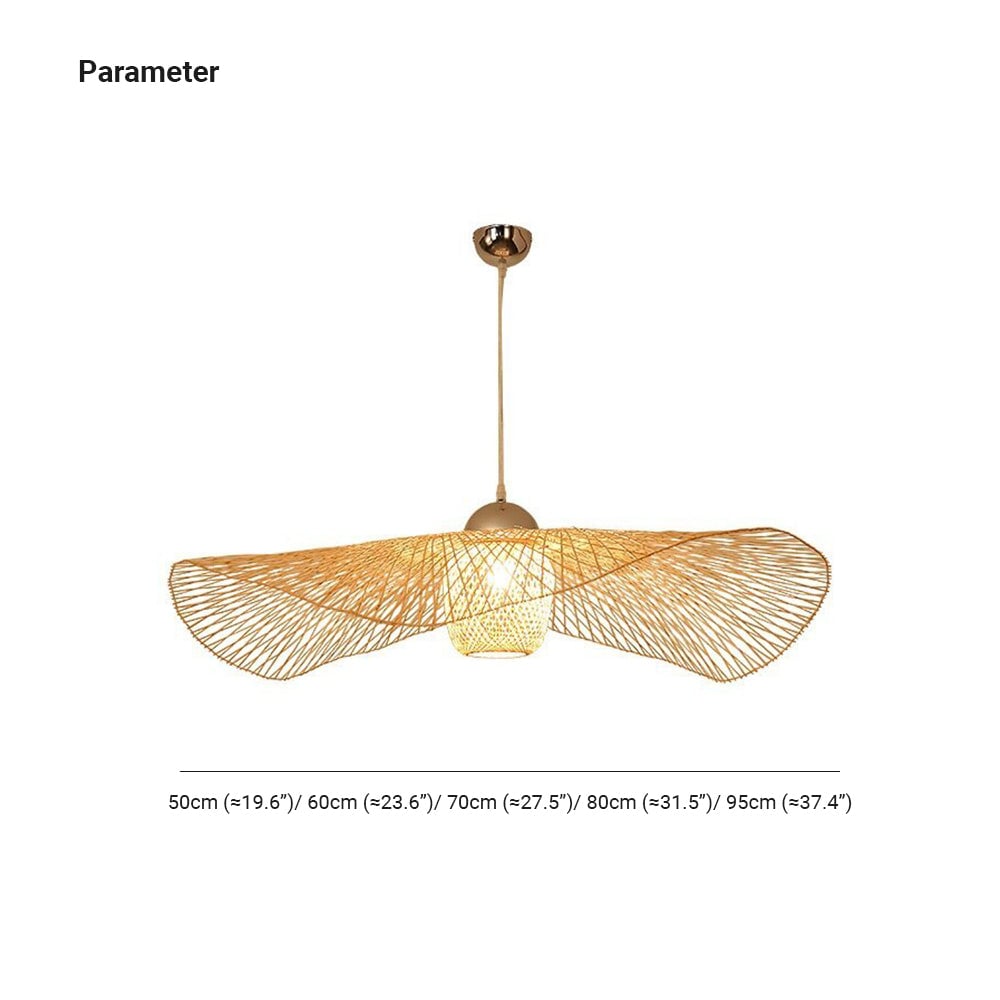 Muto Pendant Light Rattan/Metal, Gold, Kitchen Island - Lumpaz