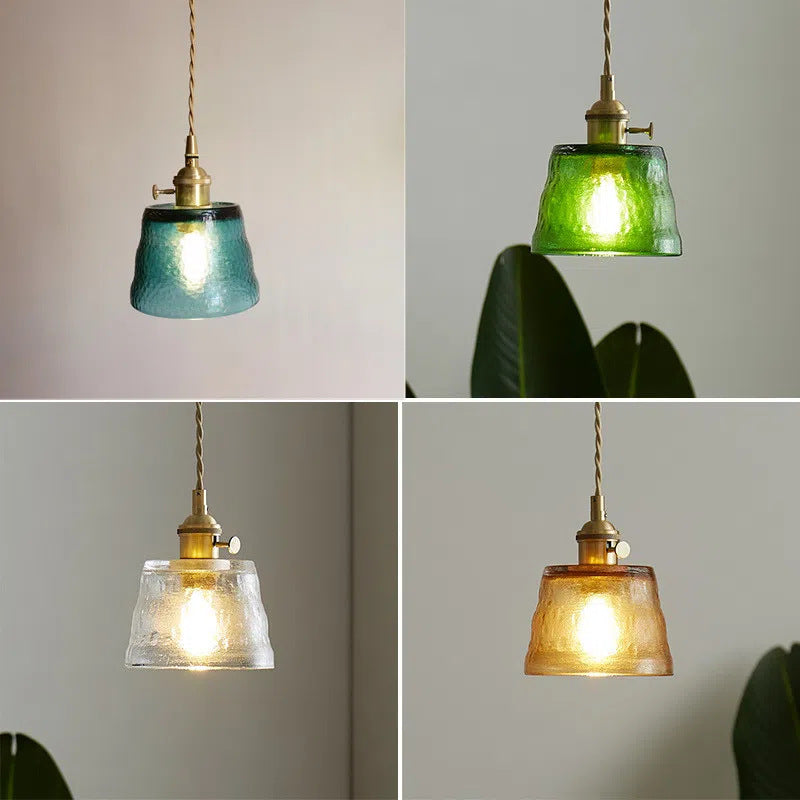 Hailie Modern Nordic Kitchen Island Glass Pendant Light, Brown/Green/Clear/Blue - Lumpaz