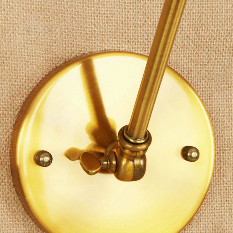 Alessio Wall Lamp Retro Saucer Lampshade Metal Adjustable 2 Color, Bedroom - Lumpaz