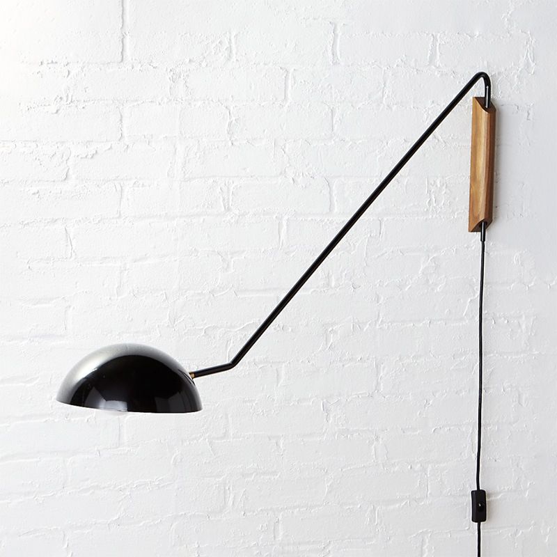 Brady Wall Lamp Modern, Metal Adjustable, Black/Gold, Living Room - Lumpaz
