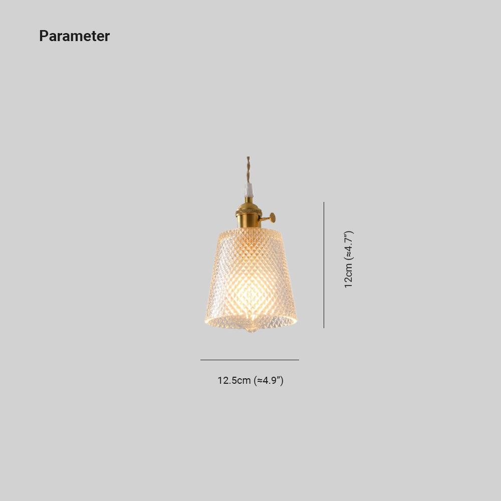 Hailie Art Deco Blown Brass & Glass Pendant Light, 7 Styles - Lumpaz